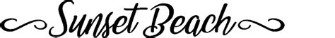 Sunset Beach Font Fontspace