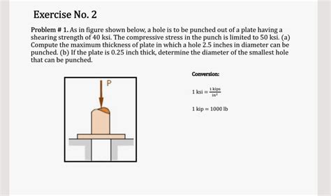 Solved Strength Of Materials Exercise No Problem As In Figure