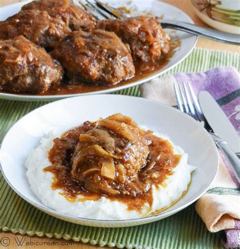 Salisbury Steak With Onion Gravy SundaySupper Webicurean