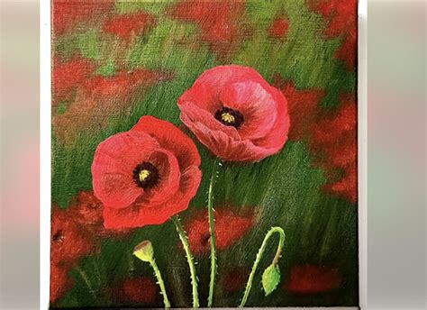 Poppy Flower Painting Craftionary