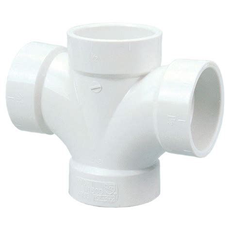 3 In X 1 1 2 In PVC DWV H X H X H X H Double Sanitary Tee