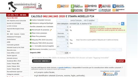 Come Calcolare E Pagare Online IMU 2020 FASTWEBPLUS