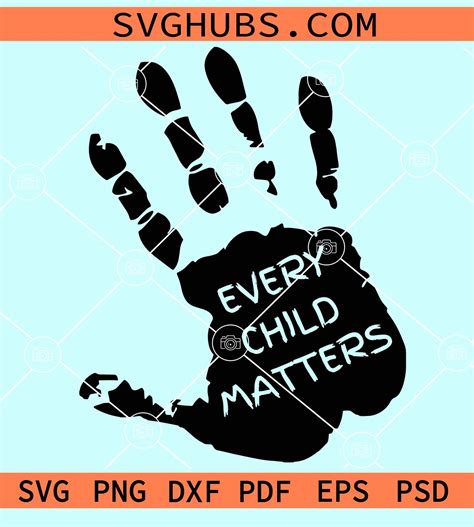 Every Child Matters Handprint Svg Every Child Matters Svg Handprint