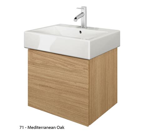 Duravit Delos 1 Compartment Brushed Oak Unit With Vero 500mm Basin