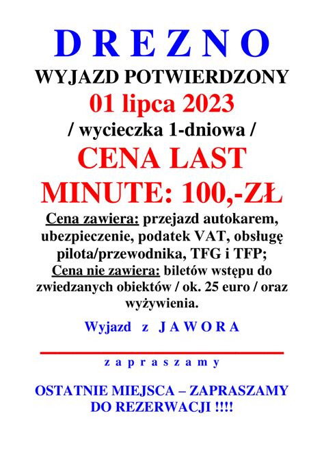 DREZNO 01 07 2023 LAST MINUTE