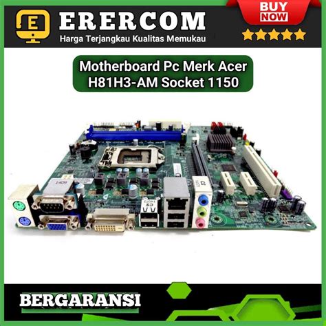 Jual Motherboard Mainboard Mobo Pc Merk Acer H81H3 AM 1150 Haswell