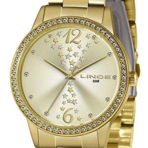 Rel Gio Lince Feminino Dourado Lrgj L C Kx Rel Gio Feminino