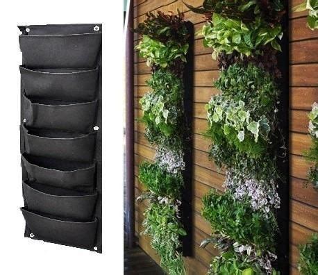 7 Pockets Flower Pots Planter On Wall Hanging Vertical Felt Garden