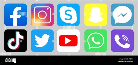 Facebook Instagram Tik Tok Logo Icon Fotografías E Imágenes De Alta