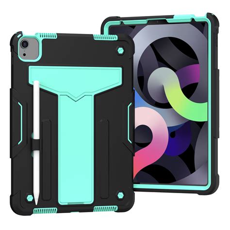 Allytech Ipad 10 9 Inch Case Ipad Air 4 Case Rugged Heavy Duty Protective Build In Kickstand