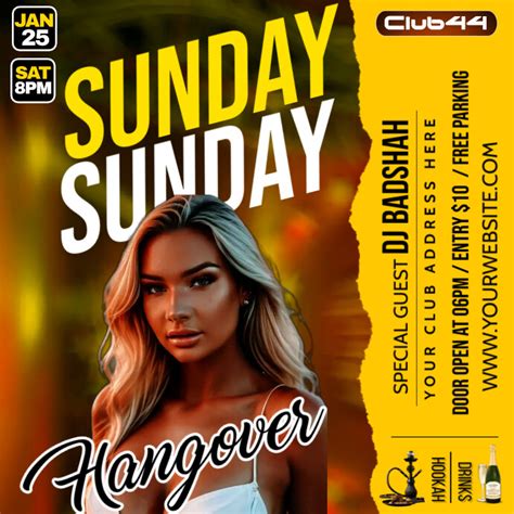 Sunday Funday Night Sexy Party Template Postermywall