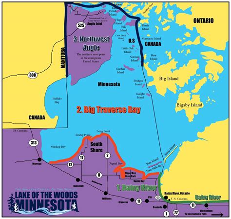 Map Of Lake Of The Woods Minnesota San Antonio Map