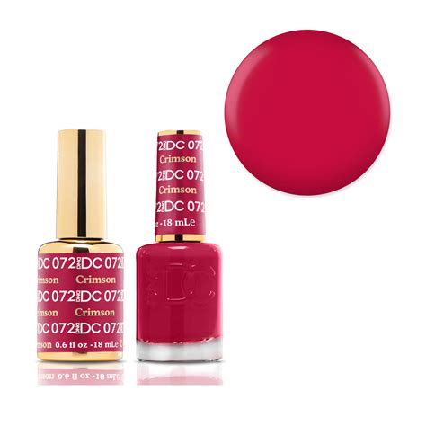 Dnd 072 Crimson Dc Collection Nail Gel And Lacquer Polish Duo 18ml