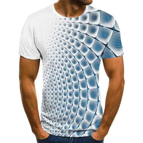 Verão tridimensional 3d vortex camiseta masculina moda 3d t camisa de