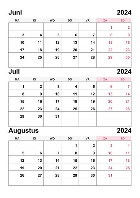 Juli August 2024 Kalender Image To U