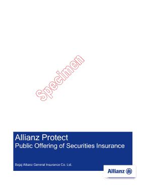 Fillable Online Allianz Protect Fax Email Print Pdffiller