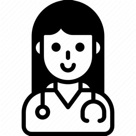 Lady Doctor Lady Doctor Hospital Stethoscope Medicine Healthcare Icon Download On Iconfinder