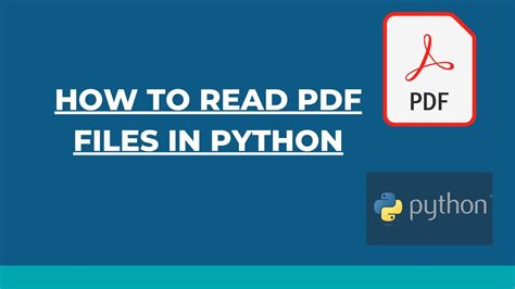 How To Read Pdf Files In Python Using Pypdf Youtube