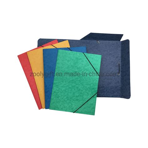 Promotional Cheap Customized A4 Recycled 3 Flap Elastic Paper File