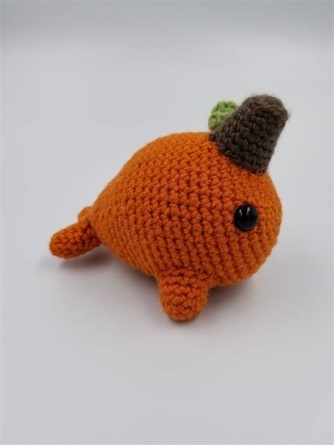 Pumpkin Narwhal Crochet Pattern Halloween Pattern Crochet Etsy España