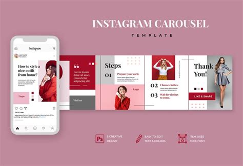 Top Fashion Instagram Carousel Templates Psd Psd Design