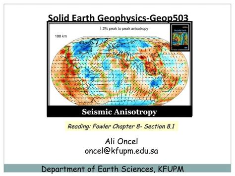 Öncel Akademİ Solid Earth Geophysics Ppt