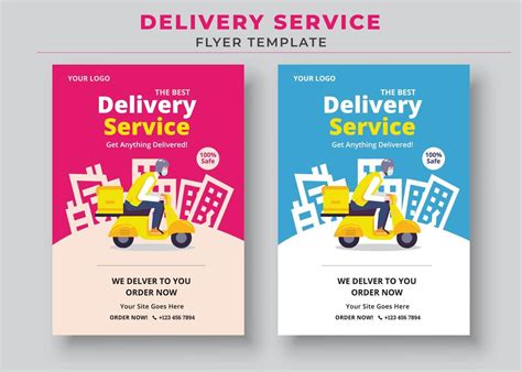 Delivery Service Flyer Fast Delivery Flyer We Deliver Courier Flyer