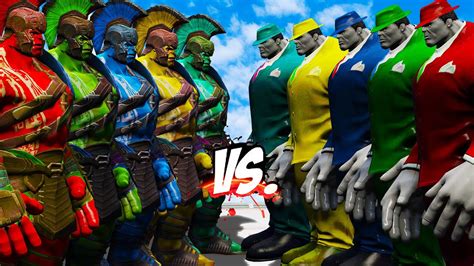 TEAM HULK RAGNAROK COLOR Vs TEAM HULK TUXEDO COLOR HULK BATTLE EPIC