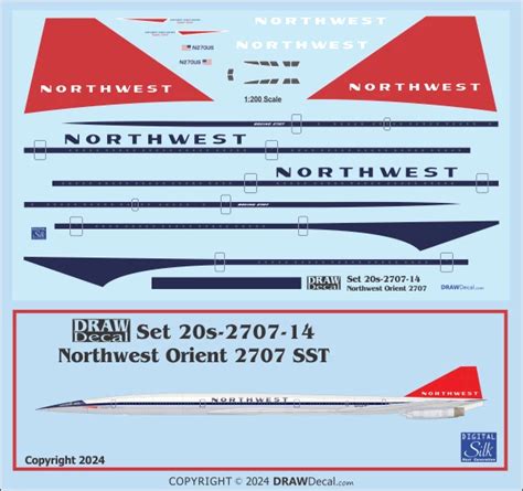 Boeing Sst Northwest Orient Draw Decal