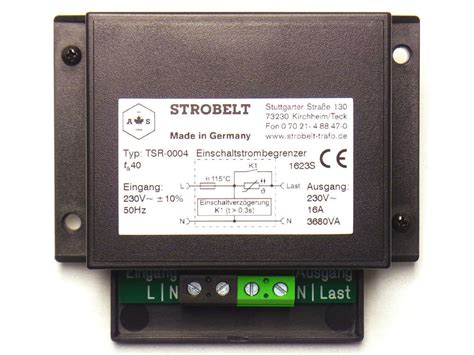 Einschaltstrombegrenzer 230V 16A Gehäuseversion Strobelt