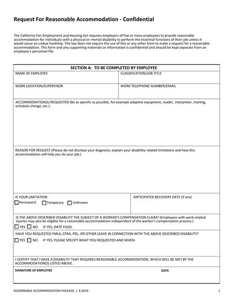 California Request For Reasonable Accommodation Fill Out Sign Online