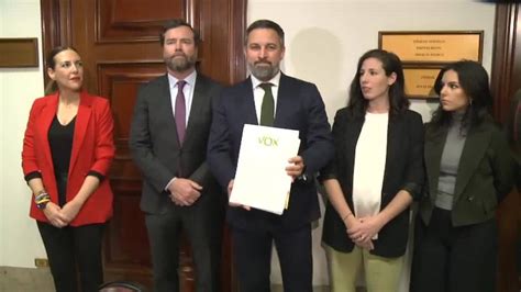 VOX registra en el Congreso la moción de censura contra Sánchez El Correo