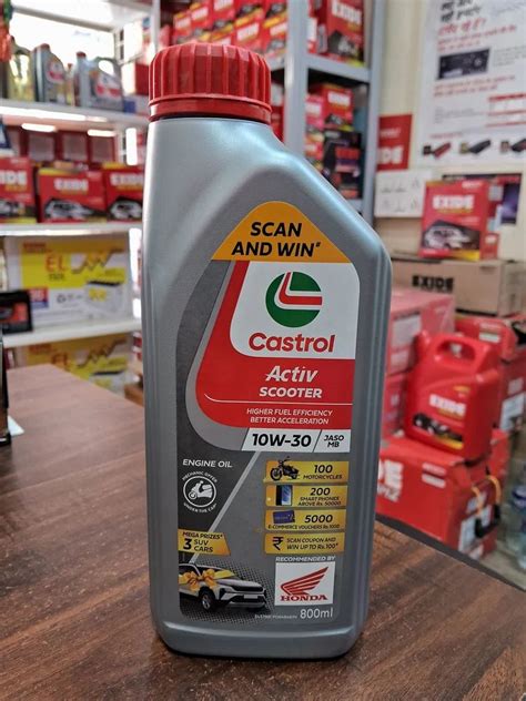 Castrol Active Scooter 10w 30 4t Engine Oil Unit Pack Size Bottle Of