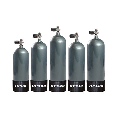 Faber High Pressure Steel Cylinders Gun Metal Gray Steel Dive Tanks