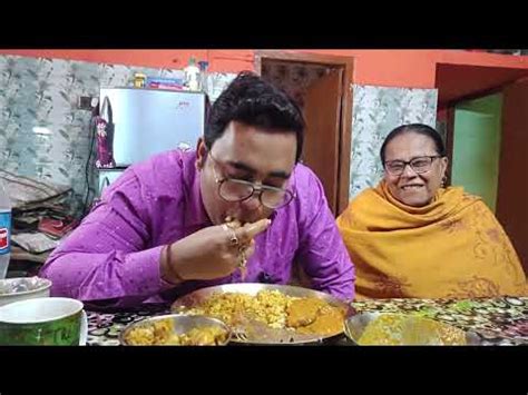 Eating Show Eating Rice With Begun Vaja Sim Vaja Alu Posto Katla