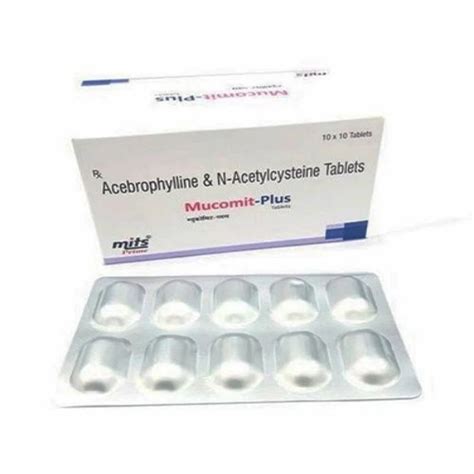 MUCOMIT PLUS ACEBROPHYLLINE 100MG AND ACETYLCYSTEINE 600MG TAB