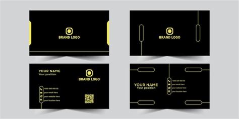 Premium Vector Black And Gold Luxury Business Card Set