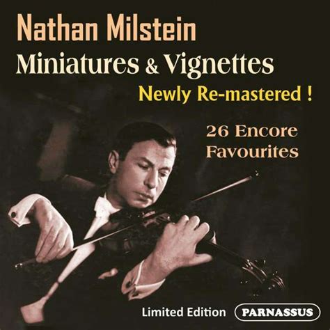 Nathan Milstein Miniatures Vignettes Cd Jpc