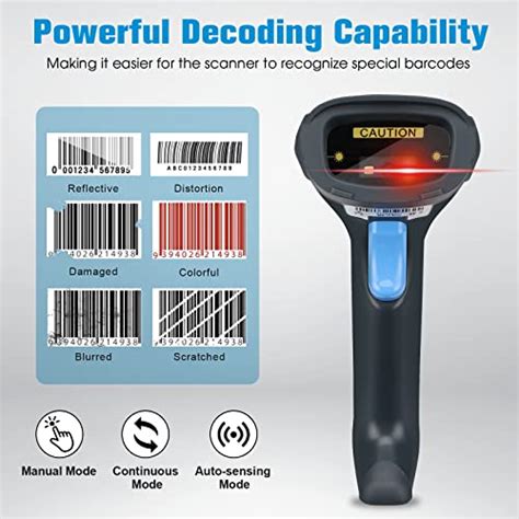 OBZ 2D Barcode Scanner For Computers USB Wired 1D 2D QR Code Scanner