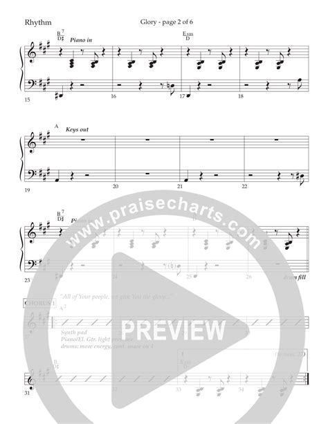 Glory Choral Anthem SATB Melody Sheet Music PDF Lifeway Choral Arr