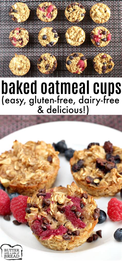 Easy Baked Oatmeal Cups Butter With A Side Of Bread