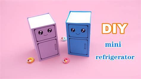 How to make paper Refrigerator Origami refrigerator Diy手工折纸迷你冰箱