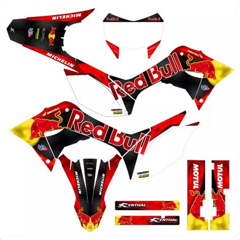 Kit Plotagem Grafico Red Bull Biker Crf 250f 230f 0 20mm