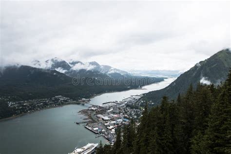 Juneau Alaska Landscape Stock Photo Image Of Boats Tramway 95315496