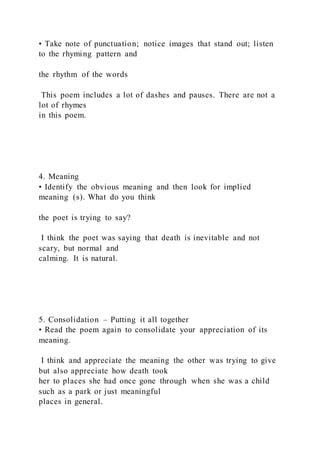 Poetry Analysis Worksheet A Step By Step Guide To Reading An PDF