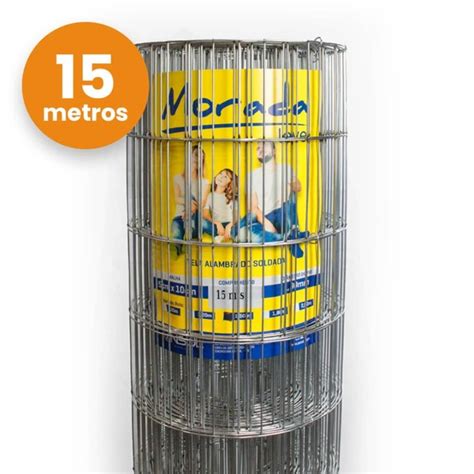 Tela Galvanizada Morada Leve Fio 1 90mm Malha 5x10cm Rolo 15m X 1