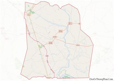 Map of Duplin County, North Carolina - Thong Thai Real