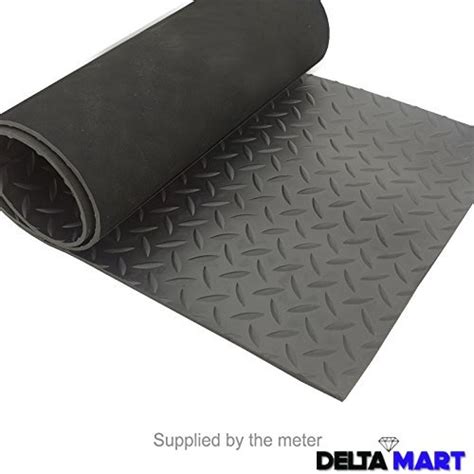 Black Diamond Checker Plate Rubber Mat Flooring Rubber Stable Mats UK