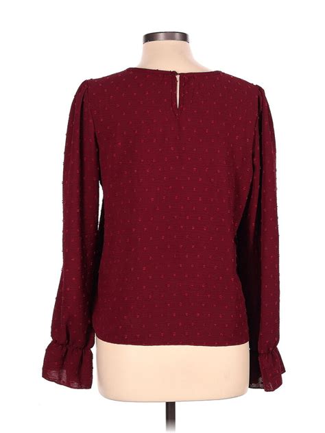 Shein Women Red Long Sleeve Blouse L Ebay