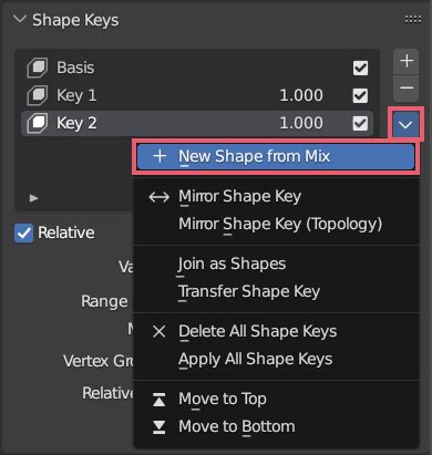 Blender 複数のシェイプキー Shape Keys をひとつにまとめる方法 reflectorange net